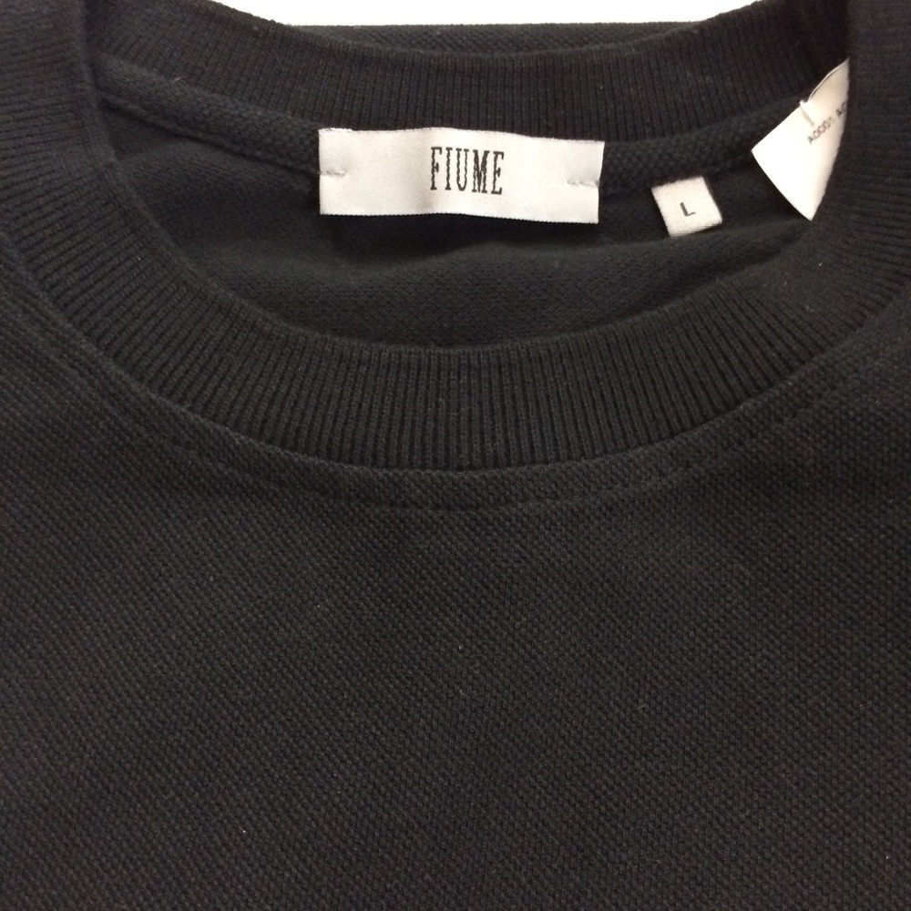 Sweater Pullover Short Sleeve Black Knit Made in Italy Large - Picture 3 of 6